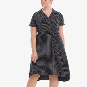MM. LaFleur Aurelia Dress—Diagonal Stripe - Navy